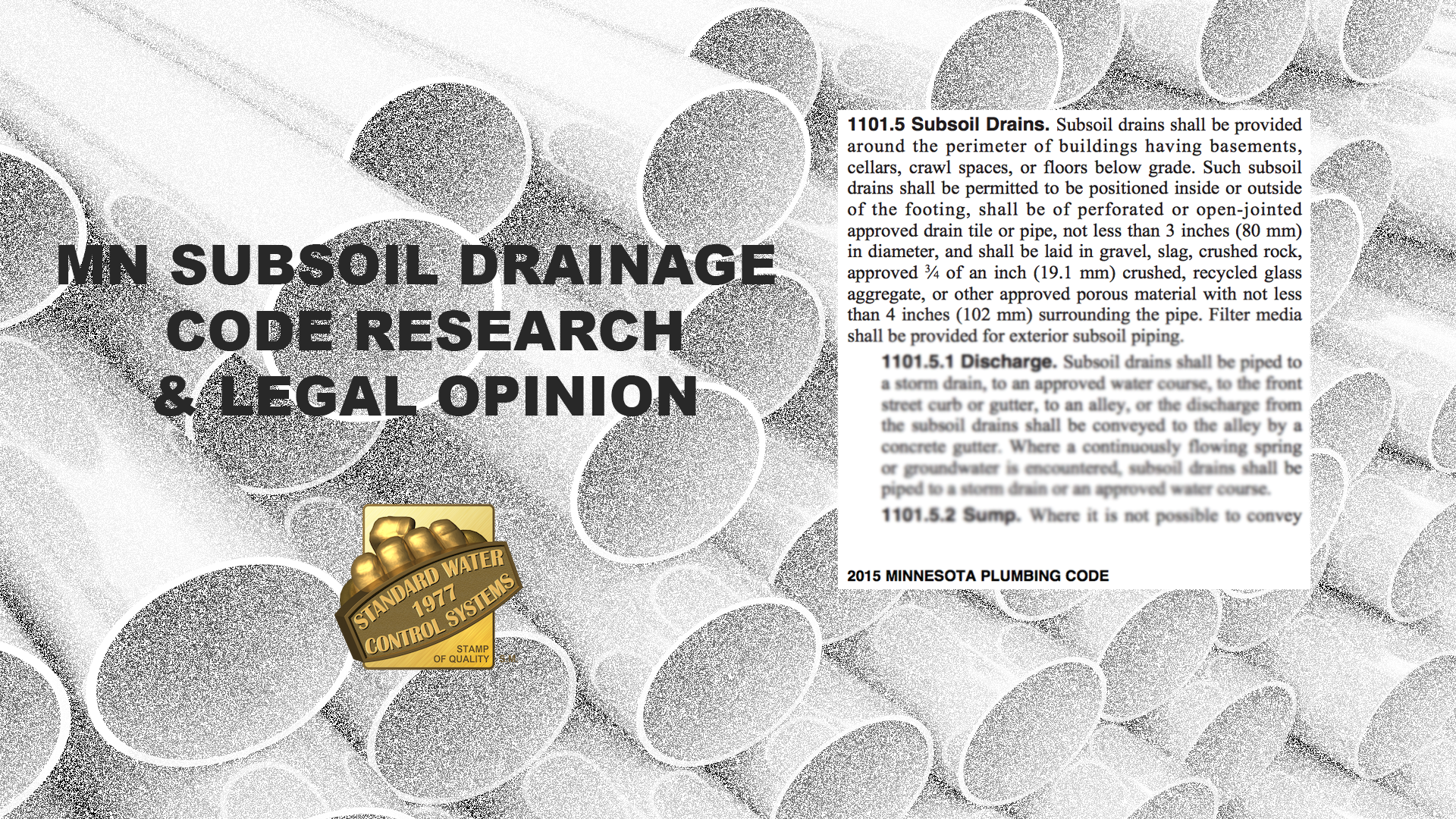 MN Subsoil Drainage Code Research & Legal Opinion